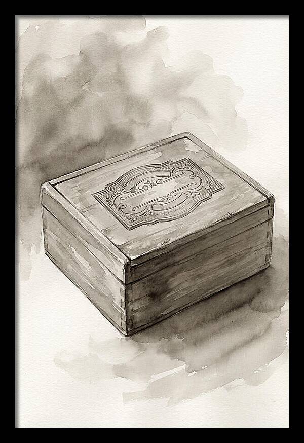 Antique Wooden Cigar Box