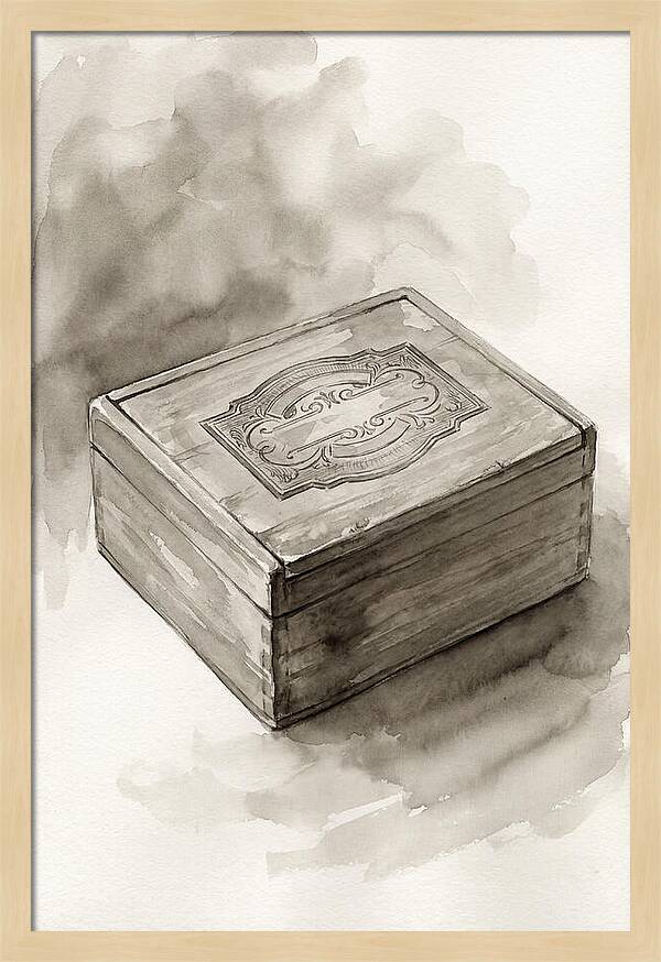 Antique Wooden Cigar Box