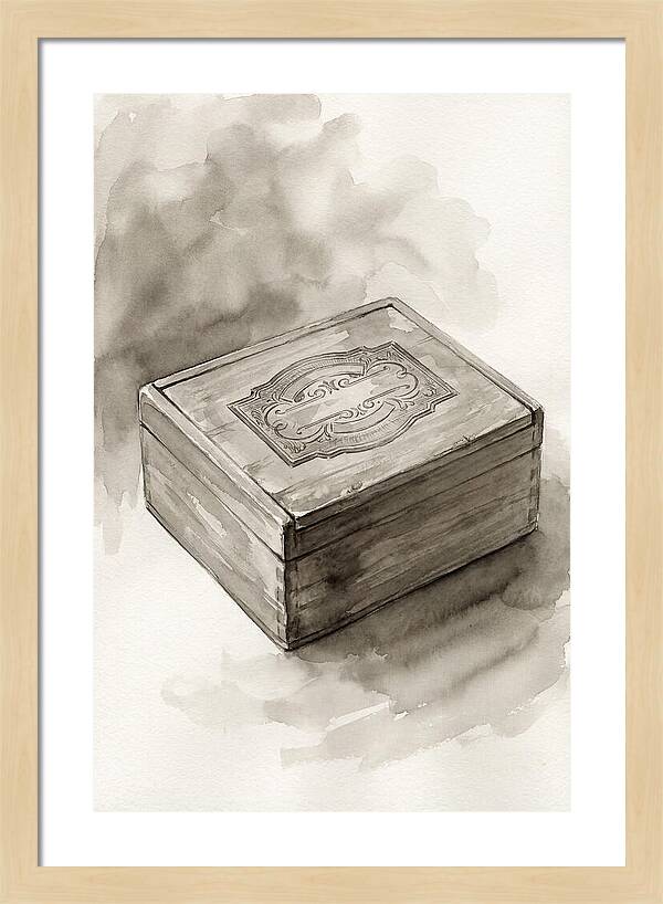 Antique Wooden Cigar Box