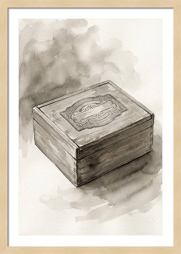 Antique Wooden Cigar Box
