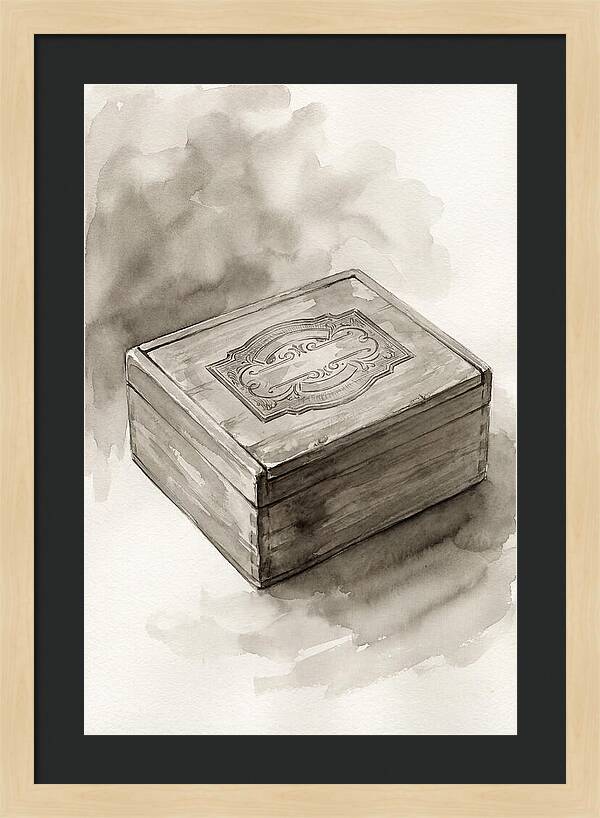 Antique Wooden Cigar Box