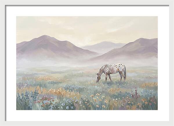 Appaloosa In Serene Landscape