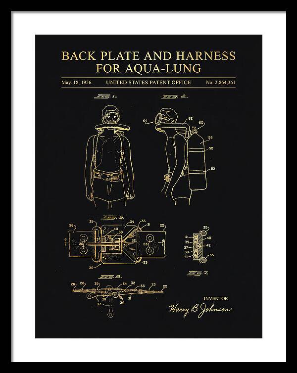 Aqua Lung Harness Gold Patent Us2864361a