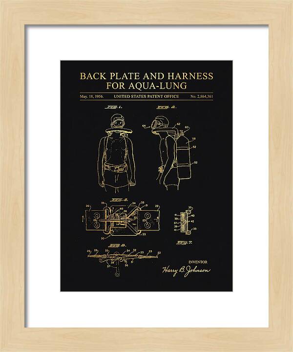 Aqua Lung Harness Gold Patent Us2864361a