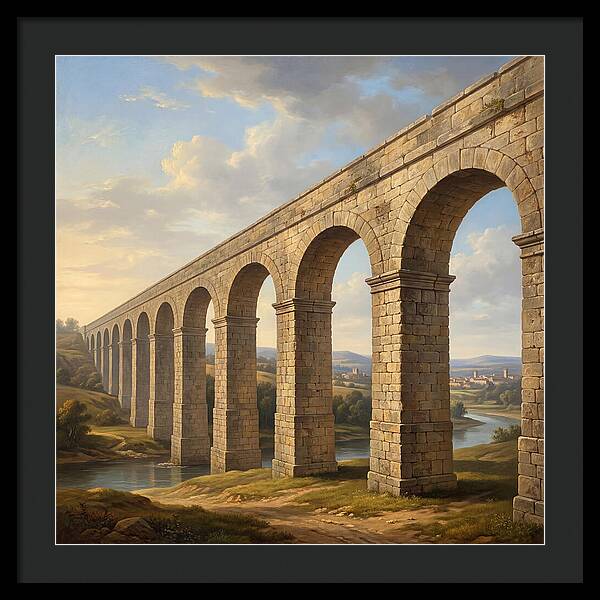 Aqueduct Under A Serene Sky