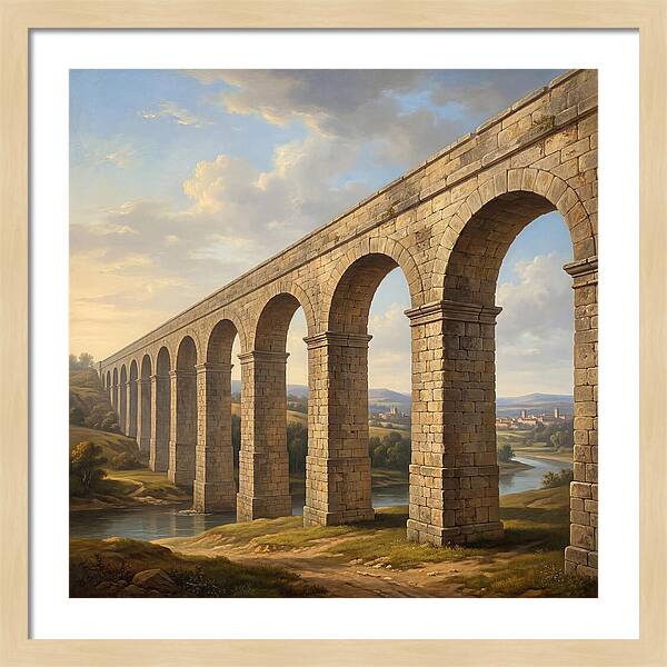 Aqueduct Under A Serene Sky