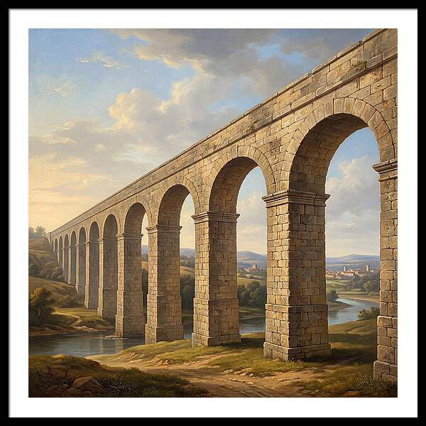 Aqueduct Under A Serene Sky