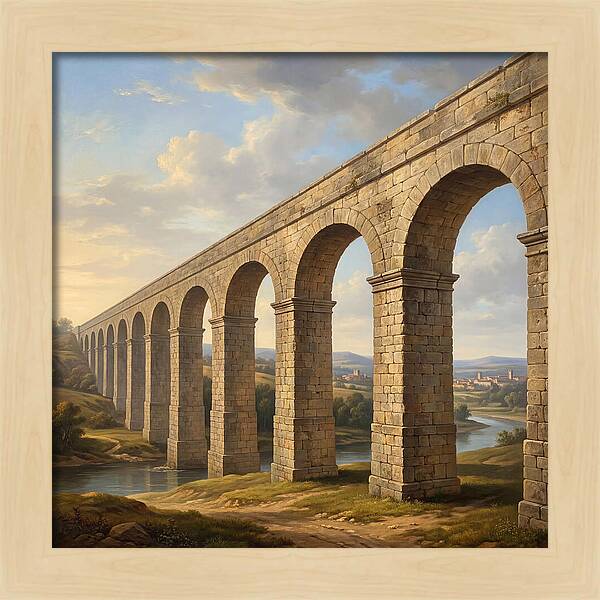 Aqueduct Under A Serene Sky