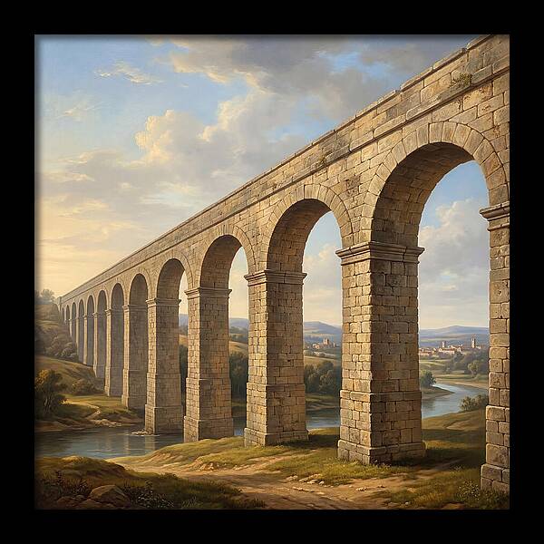Aqueduct Under A Serene Sky