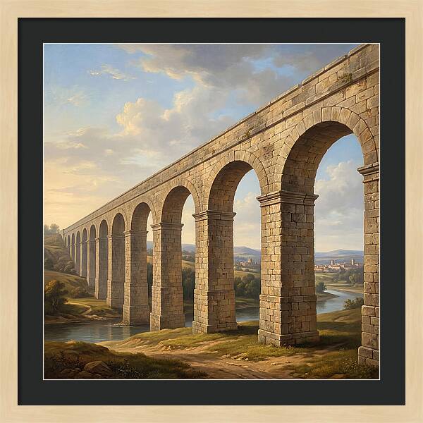 Aqueduct Under A Serene Sky