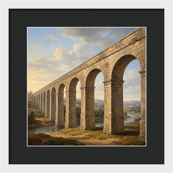 Aqueduct Under A Serene Sky