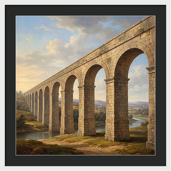 Aqueduct Under A Serene Sky