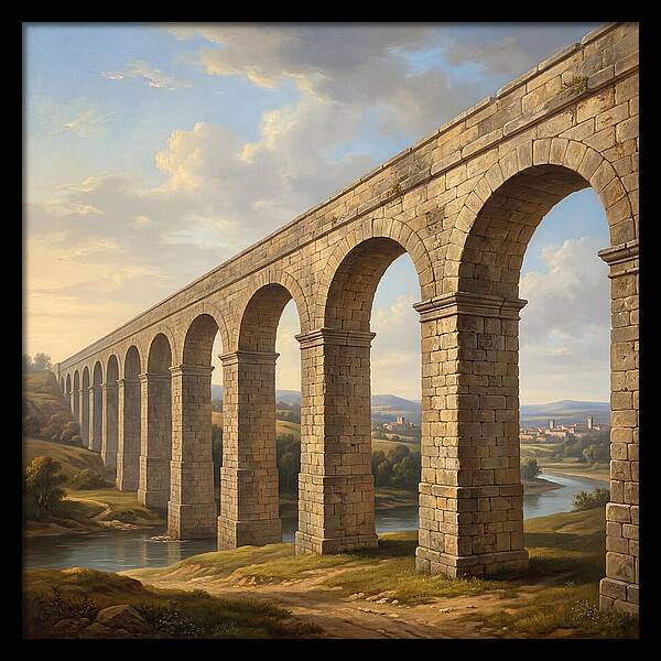 Aqueduct Under A Serene Sky