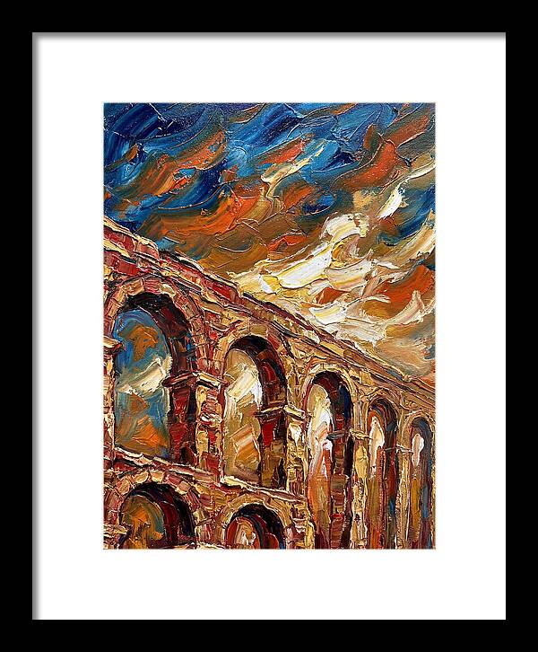 Aqueduct Under Dramatic Skies