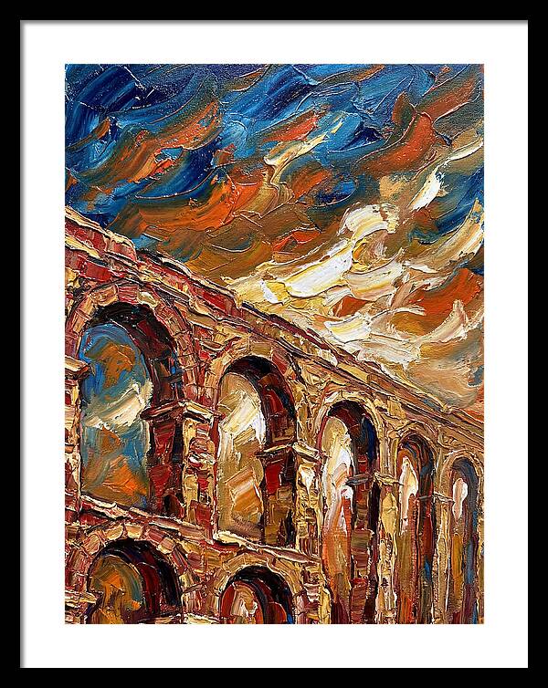 Aqueduct Under Dramatic Skies