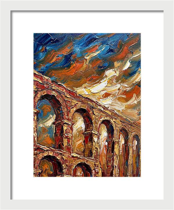 Aqueduct Under Dramatic Skies