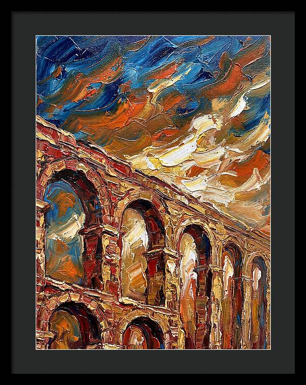 Aqueduct Under Dramatic Skies