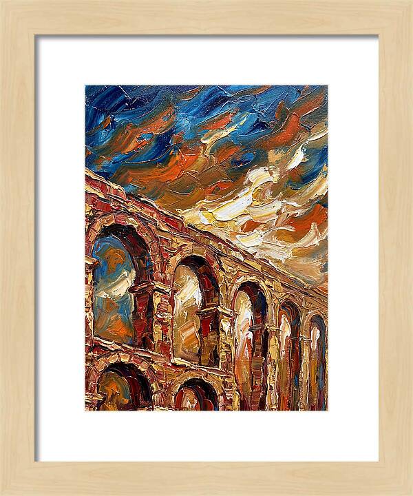 Aqueduct Under Dramatic Skies