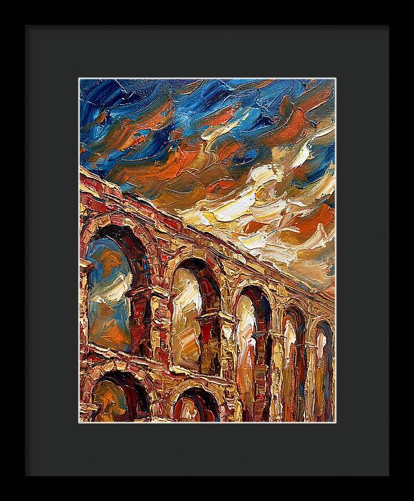 Aqueduct Under Dramatic Skies
