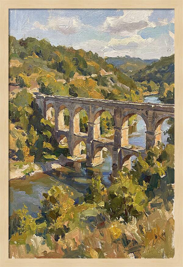 Aqueduct Under Sunny Skies