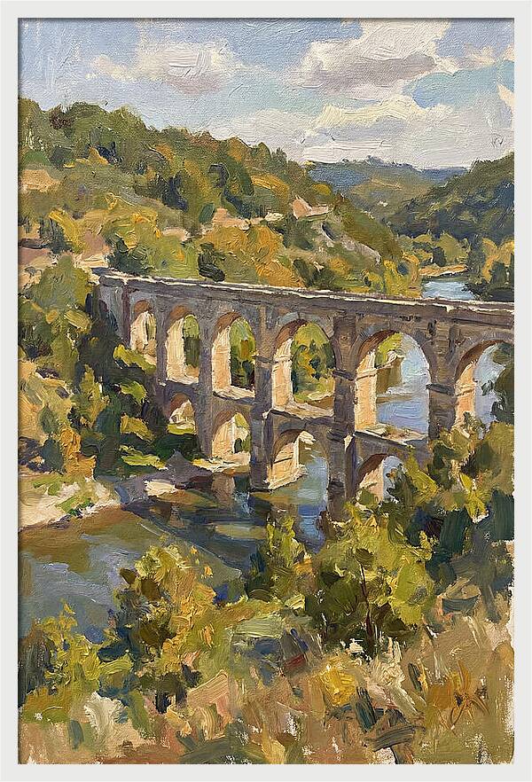 Aqueduct Under Sunny Skies