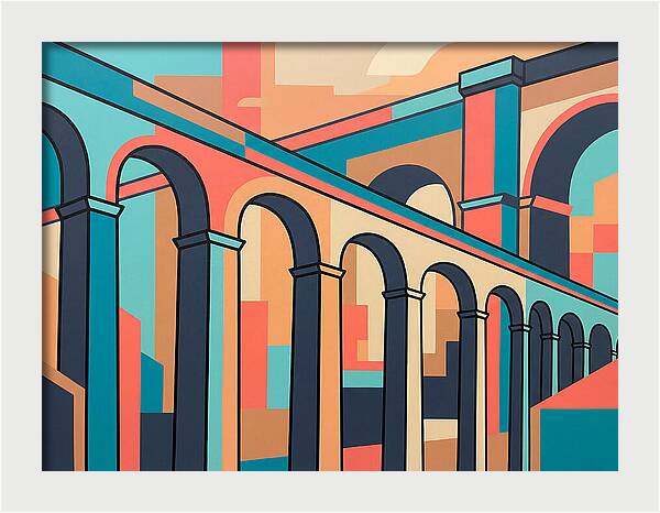 Aqueducts In Vibrant Hues