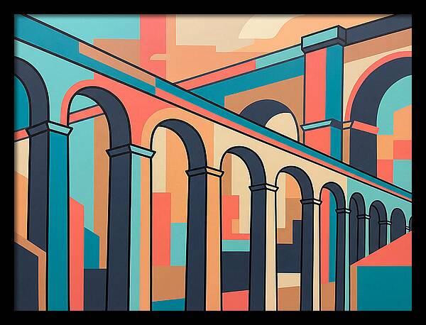 Aqueducts In Vibrant Hues