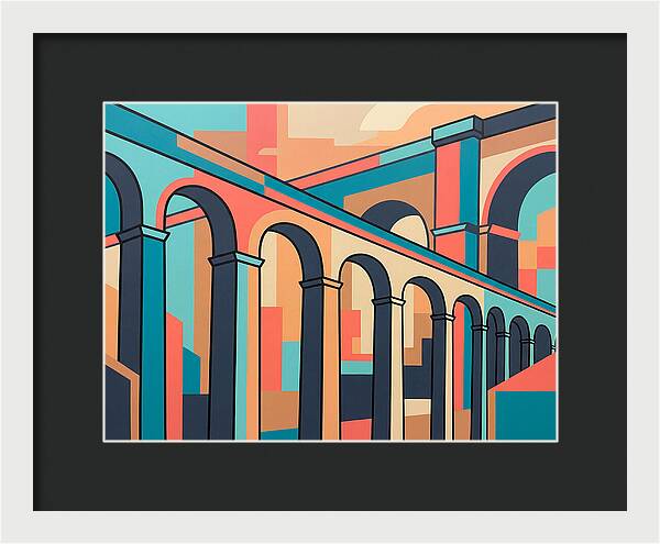 Aqueducts In Vibrant Hues