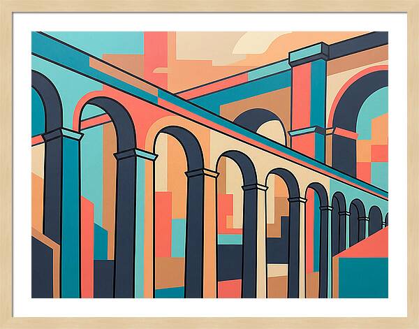 Aqueducts In Vibrant Hues