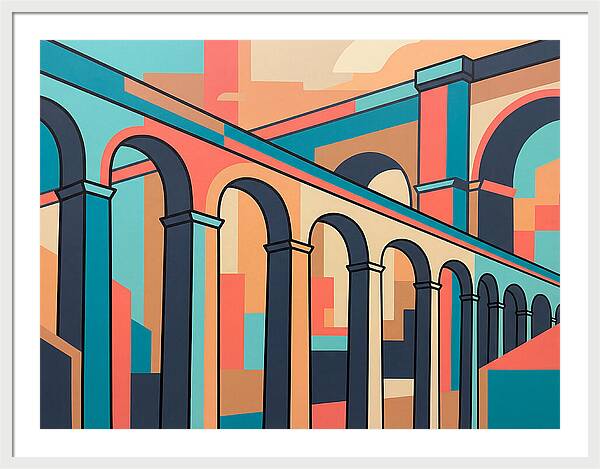 Aqueducts In Vibrant Hues