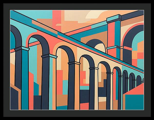 Aqueducts In Vibrant Hues