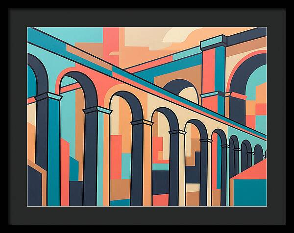 Aqueducts In Vibrant Hues