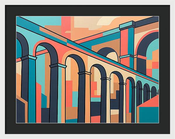 Aqueducts In Vibrant Hues