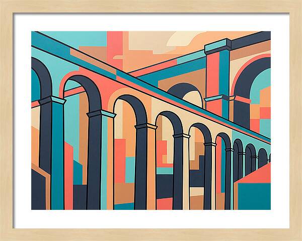 Aqueducts In Vibrant Hues