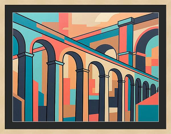 Aqueducts In Vibrant Hues