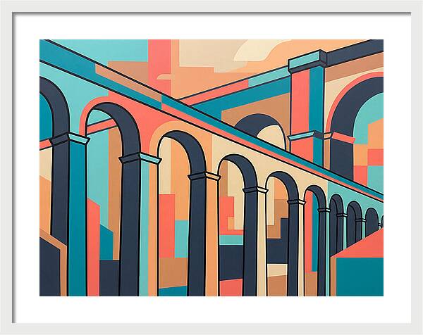 Aqueducts In Vibrant Hues