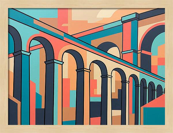 Aqueducts In Vibrant Hues