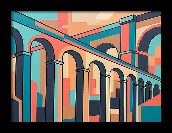 Aqueducts In Vibrant Hues
