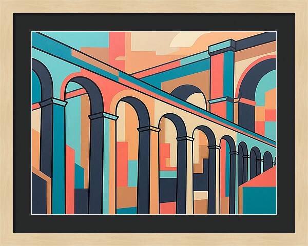 Aqueducts In Vibrant Hues