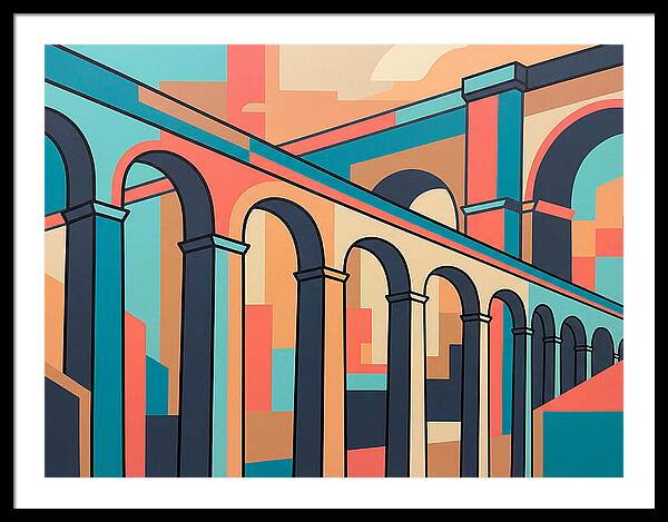 Aqueducts In Vibrant Hues
