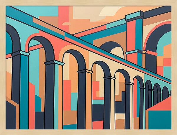 Aqueducts In Vibrant Hues