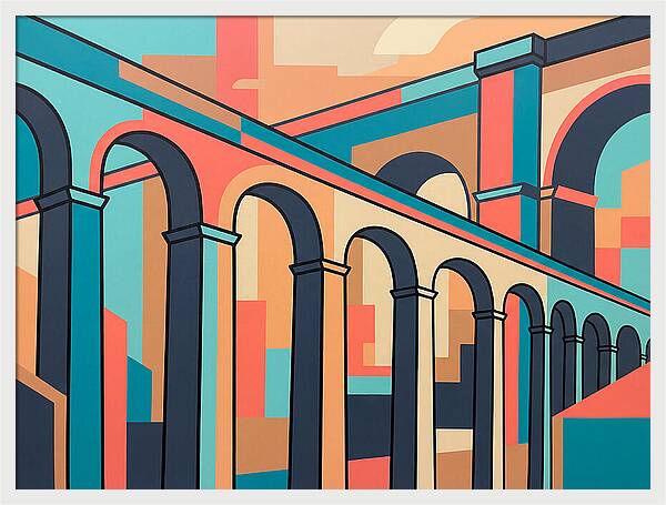 Aqueducts In Vibrant Hues