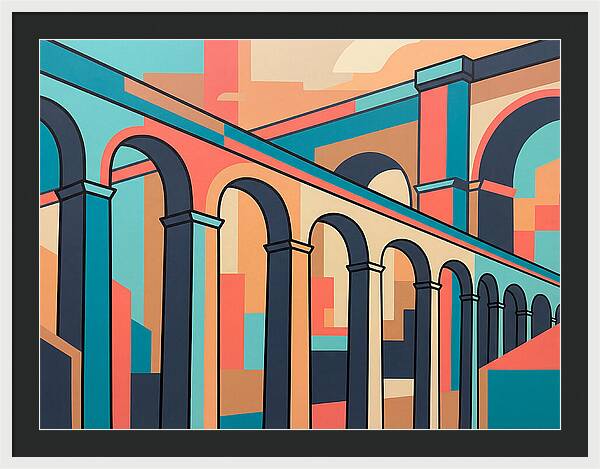 Aqueducts In Vibrant Hues