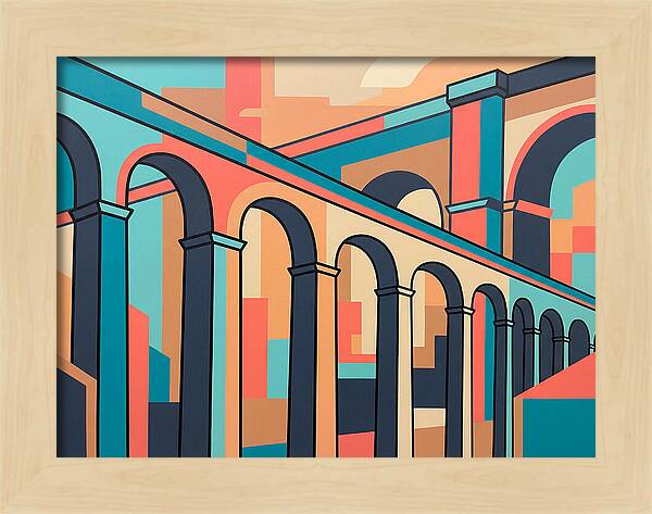 Aqueducts In Vibrant Hues