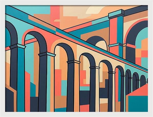 Aqueducts In Vibrant Hues