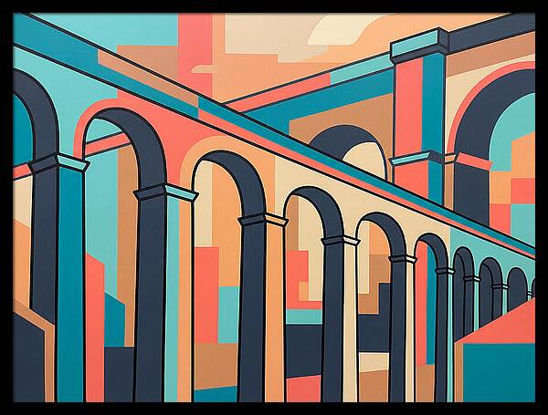 Aqueducts In Vibrant Hues