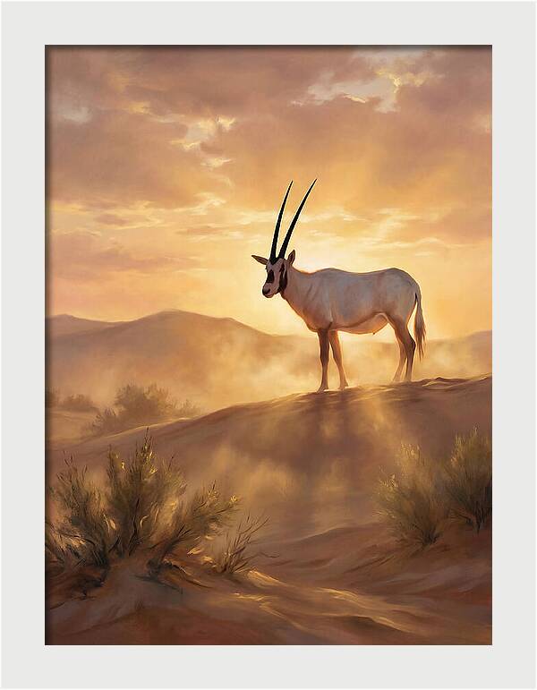 Arabian Oryx At Dusk