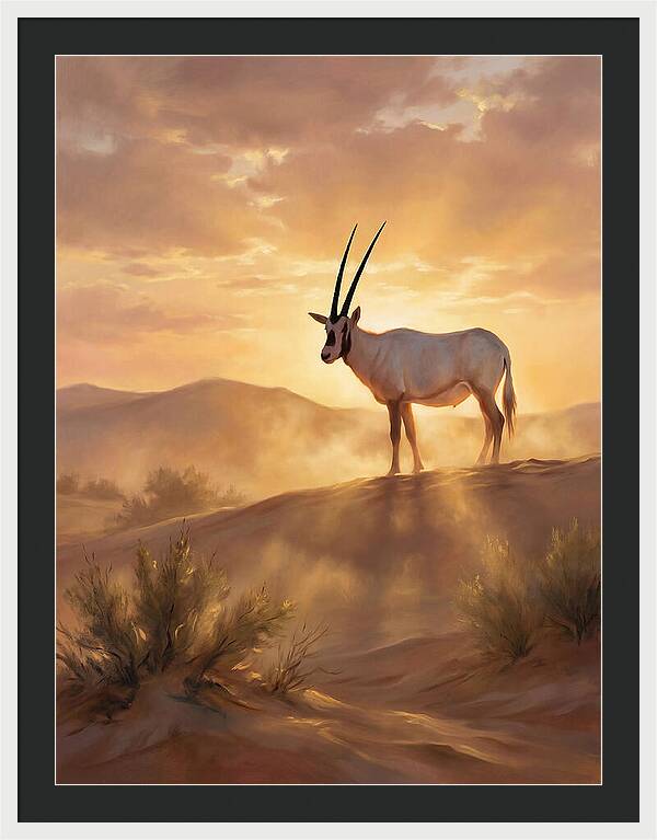Arabian Oryx At Dusk