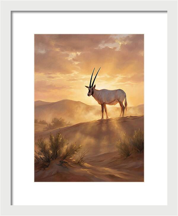 Arabian Oryx At Dusk