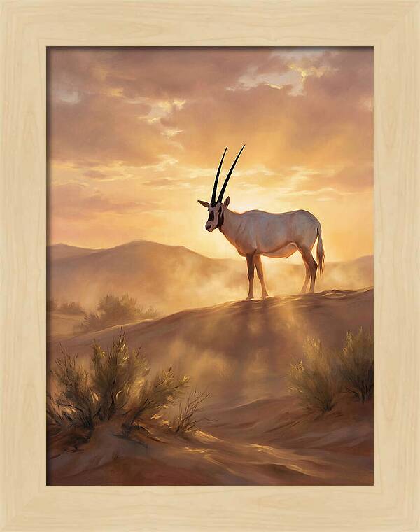 Arabian Oryx At Dusk